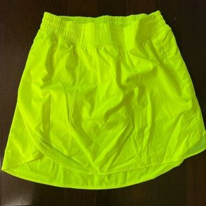 lululemon athletica Hotty Hot High Rise Skirt Long in Highlighter yellow
